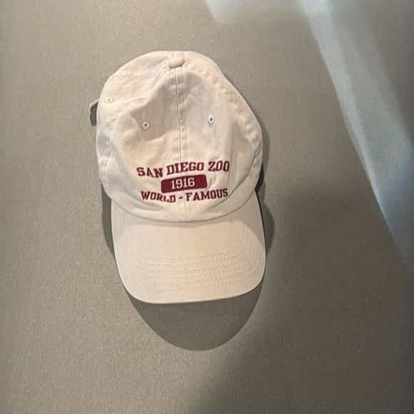 San Diego Zoo 1916 Baseball Gray Adjustable Hat Summer Vacation Travel - Picture 2 of 7